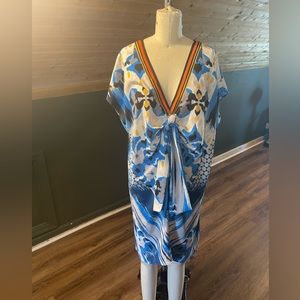 Jealous tomato abstract kimono caftan style summer dress